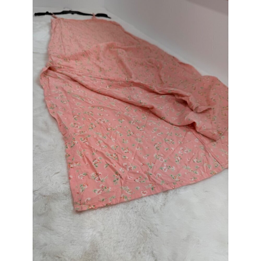 New Billabong Women's Size S Slip Midi Dress Shoulder Strap Floral Pink - Picture 7 of 11